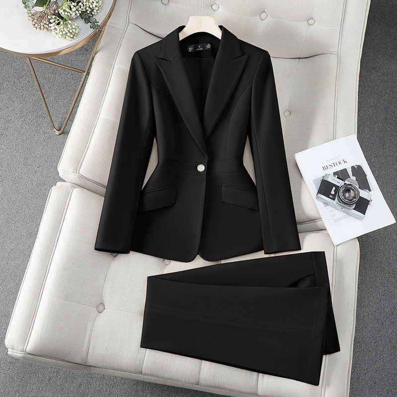 Women Blazer | Tailored cut with matching straight-leg trousers