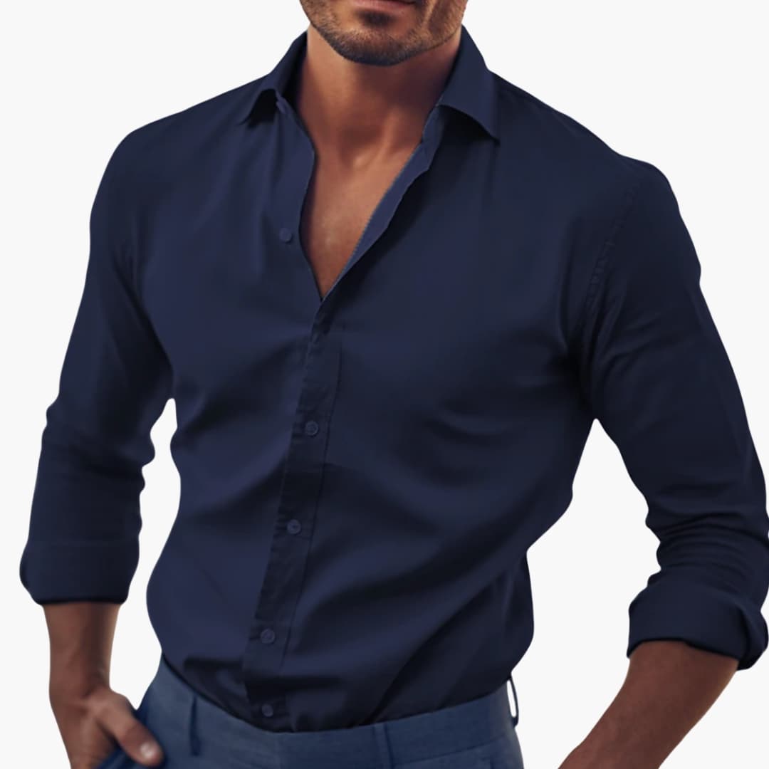 Men Shirt | Classic Cut with Full Button Front Closure