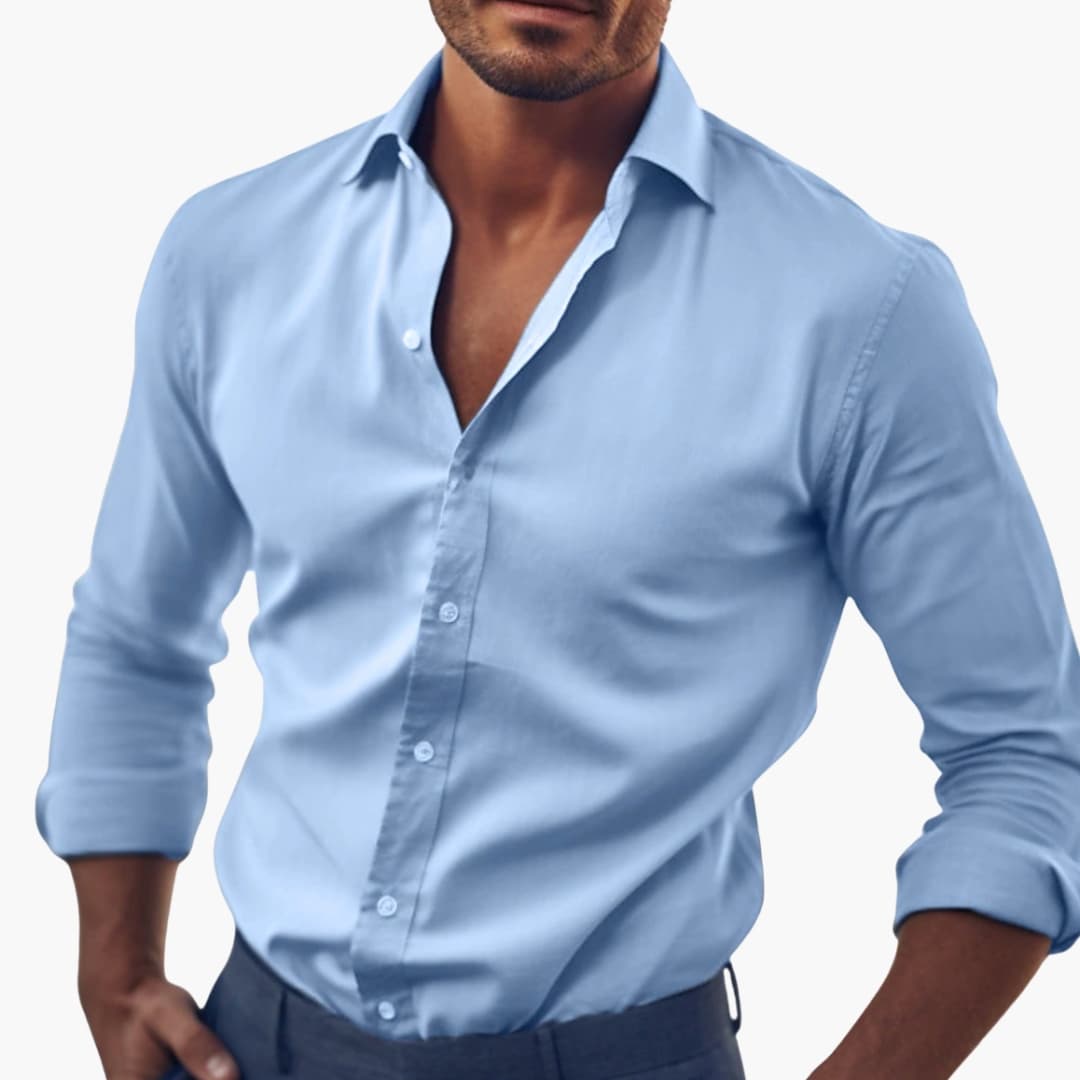 Men Shirt | Classic Cut with Full Button Front Closure