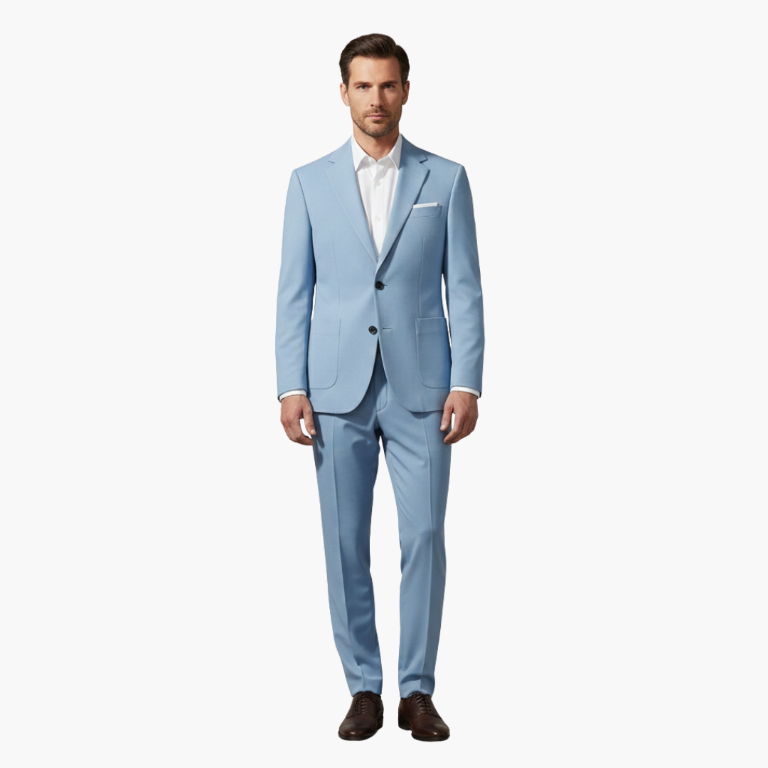 Men Blazer | Notch Lapel with Button Closure and Flap Pockets