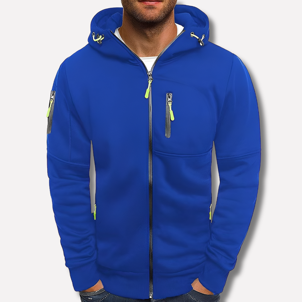 Men Hoodie | Full Zip with Hood and Pocket Design