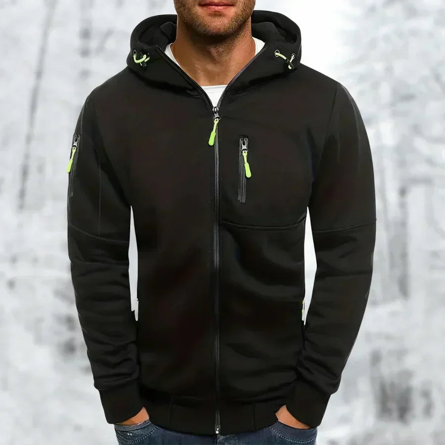 Men Hoodie | Full Zip with Hood and Pocket Design