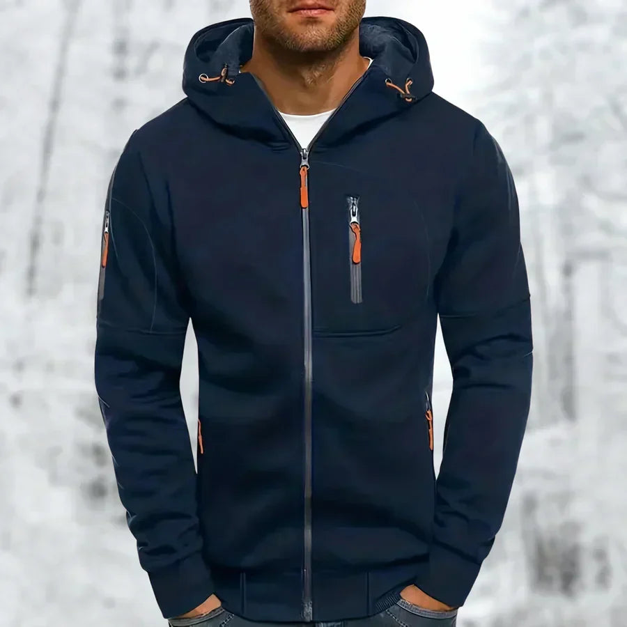 Men Hoodie | Full Zip with Hood and Pocket Design