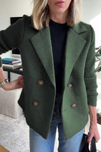 Knit Double Breasted Blazer for Women | Smart Casual All Season