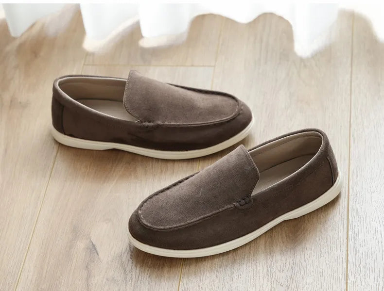 Men's Slip-On Loafers with Round Toe for Everyday Wear