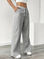Striped Wide Flare Trousers for Women | Beach Summer