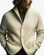 Knit Tailored Fit Button Front Cardigan for Men | Smart Casual Workwear