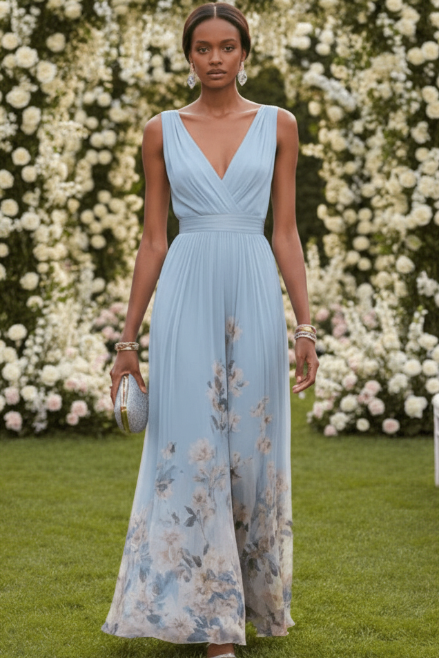 Floral Print Maxi Dress for Women | Lightweight Summer Occasion