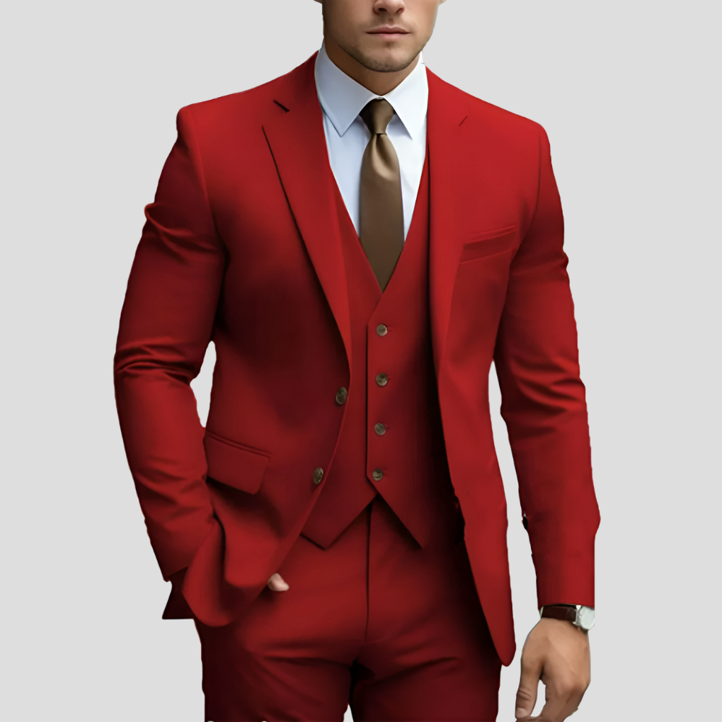 Men Suit | Three Piece Blazer Vest Trouser Set