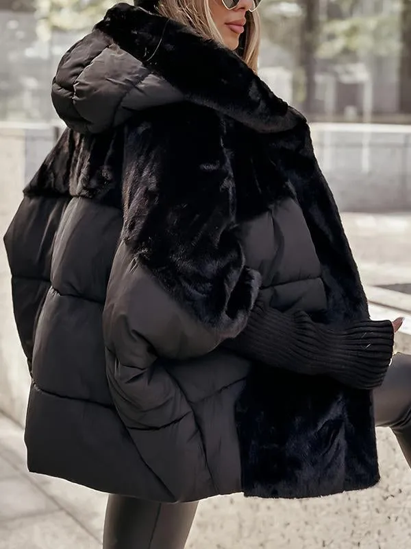 Plush Hooded Jacket for Women | Fleece Lined Winter Coat