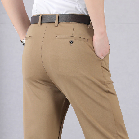 Stretch Loose Fit Trousers with Elastic Waist for Men | Work and Casual Wear