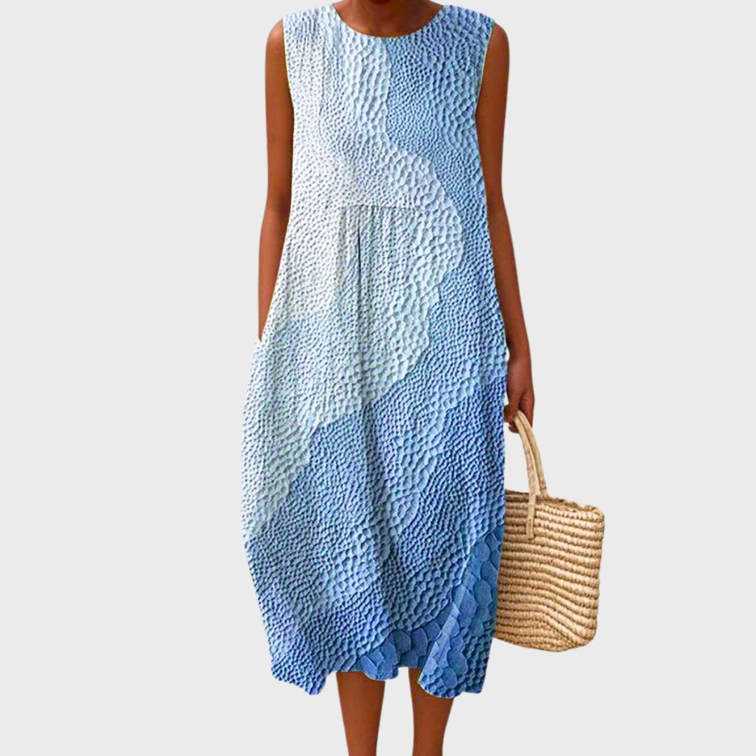 Lightweight Polyester Knee Length Relaxed Fit Dress for Women | Spring Summer