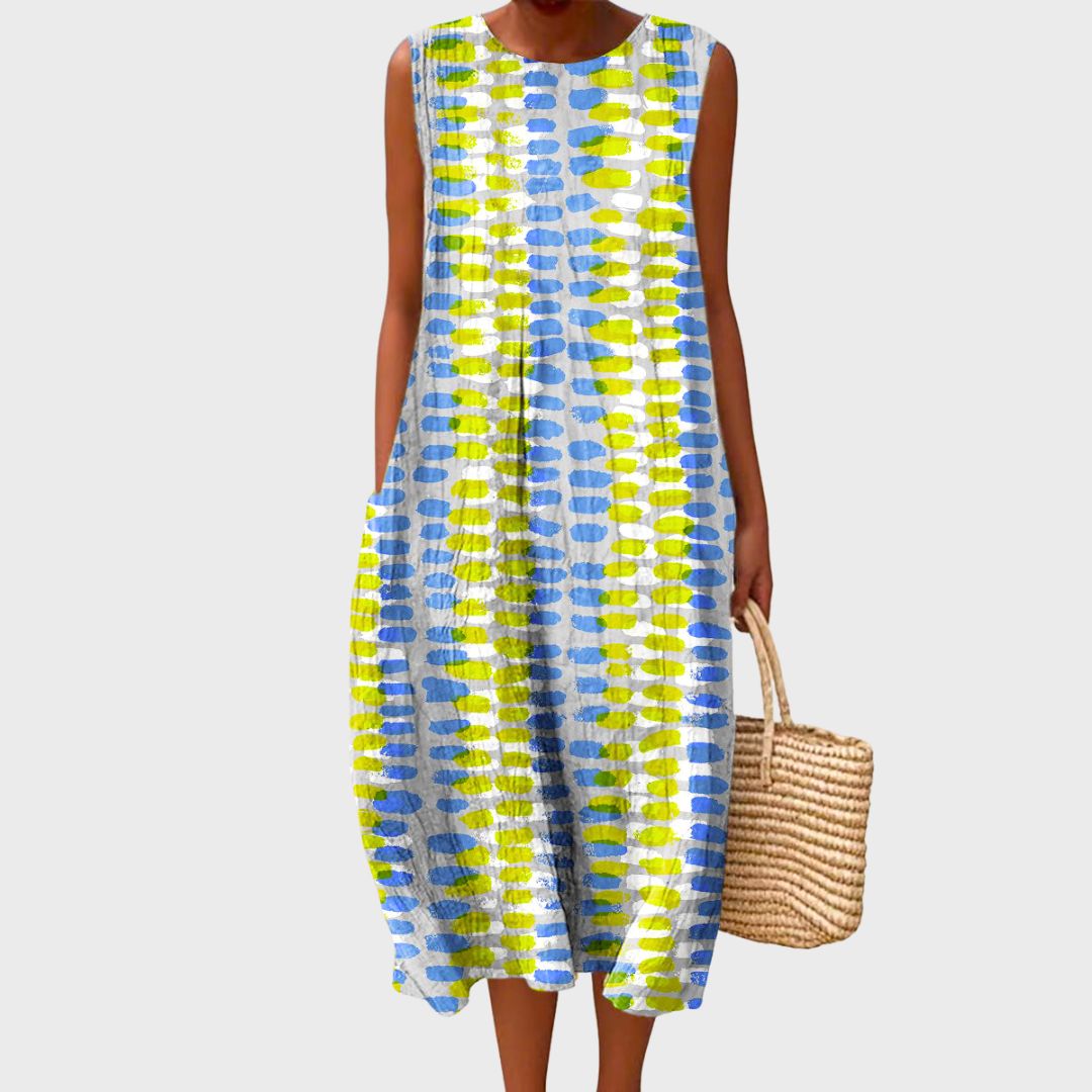 Lightweight Polyester Knee Length Relaxed Fit Dress for Women | Spring Summer