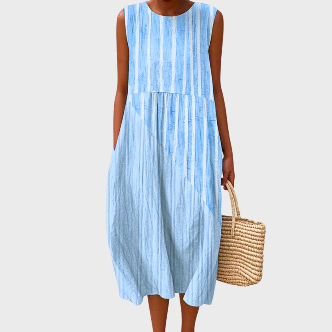 Lightweight Polyester Knee Length Relaxed Fit Dress for Women | Spring Summer