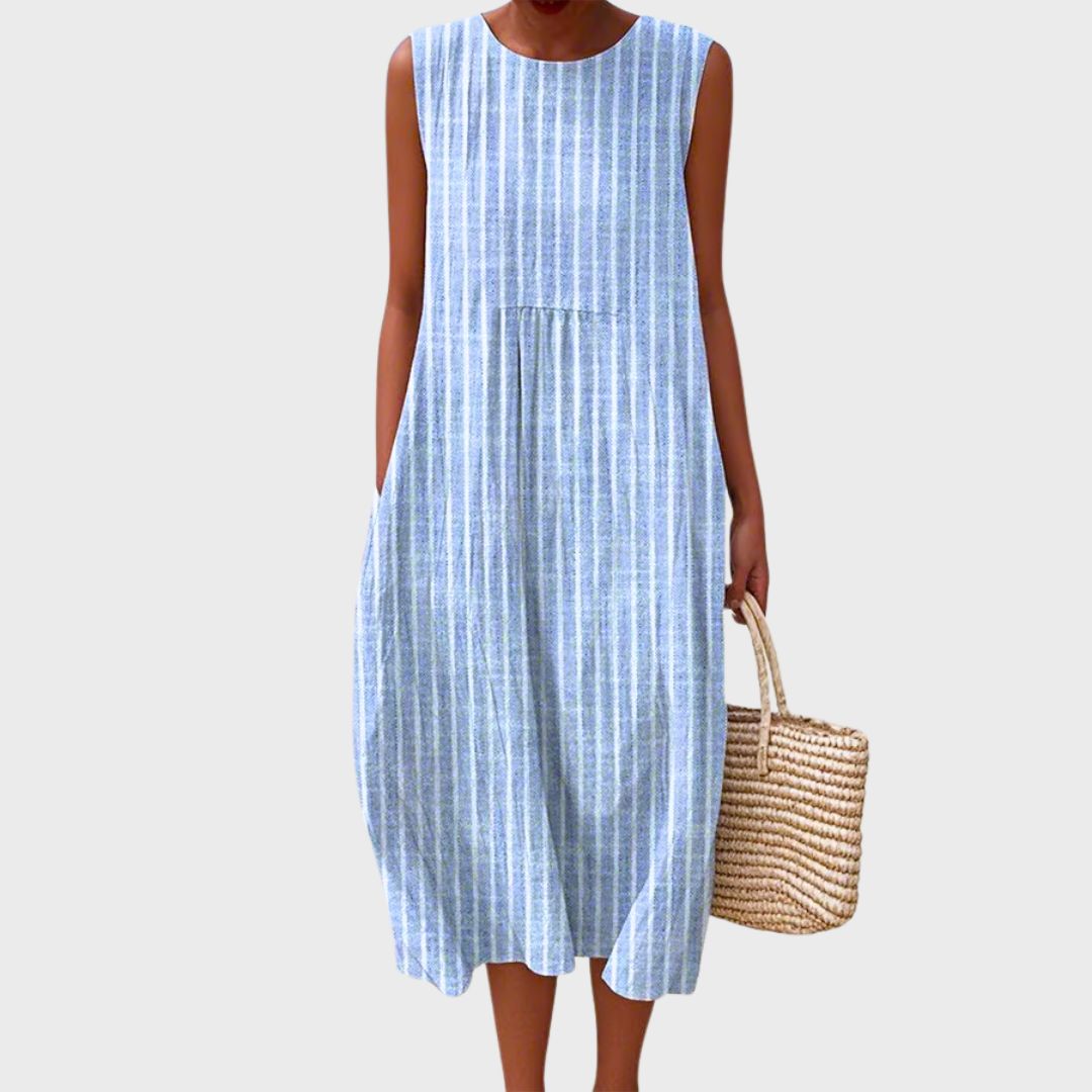 Lightweight Polyester Knee Length Relaxed Fit Dress for Women | Spring Summer
