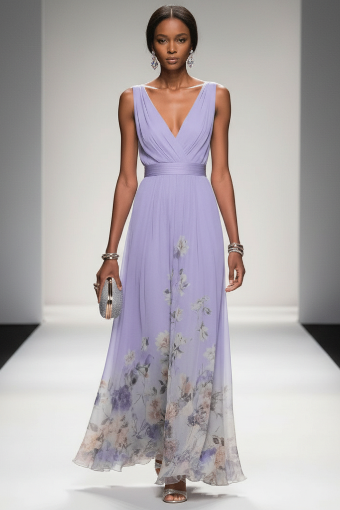 Floral Print Maxi Dress for Women | Lightweight Summer Occasion