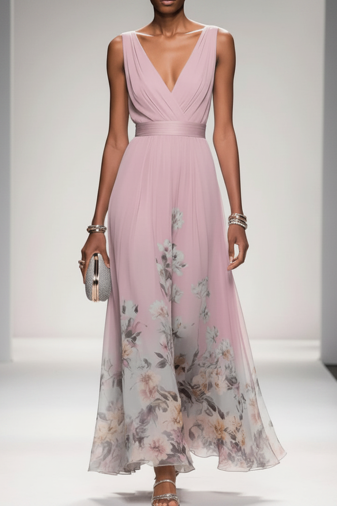 Floral Print Maxi Dress for Women | Lightweight Summer Occasion