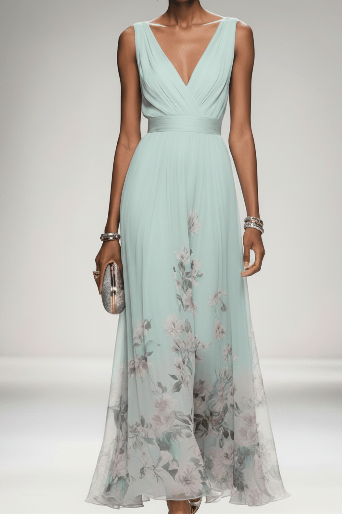 Floral Print Maxi Dress for Women | Lightweight Summer Occasion