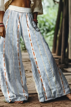 Floral Print Cropped Wide Leg Trousers for Women