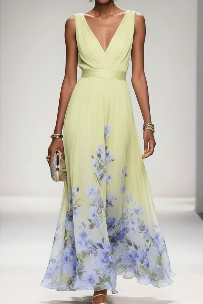 Floral Print Maxi Dress for Women | Lightweight Summer Occasion
