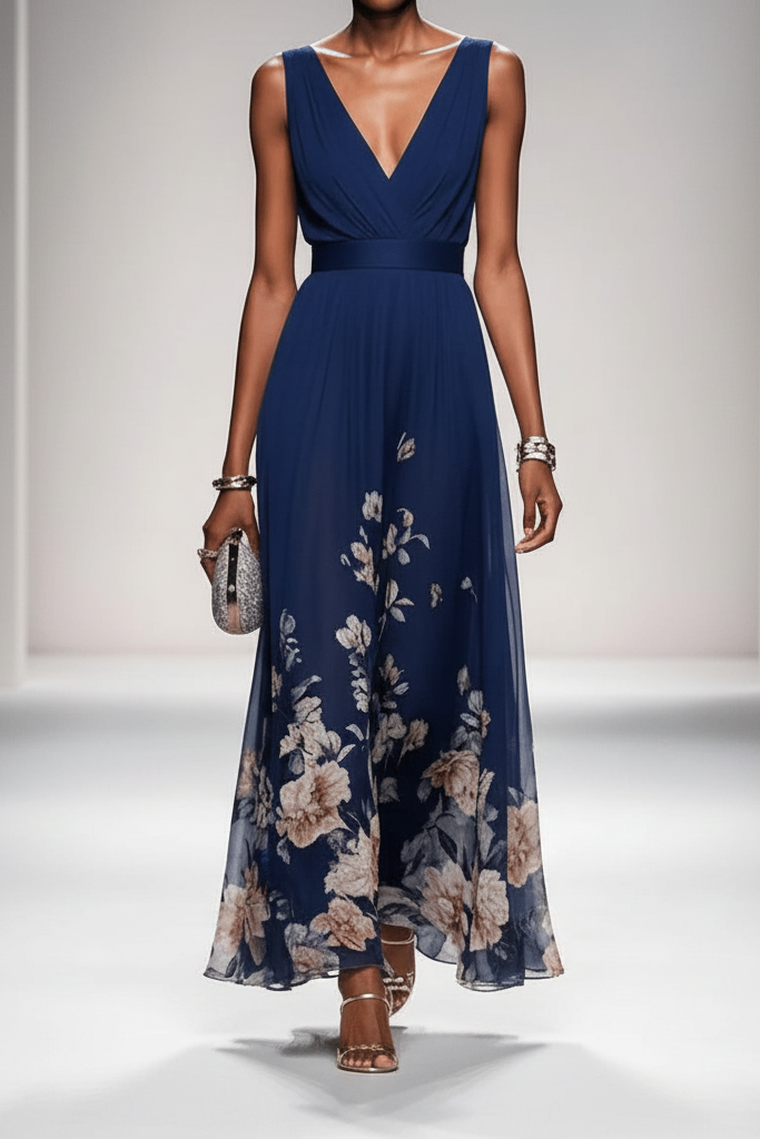 Floral Print Maxi Dress for Women | Lightweight Summer Occasion