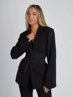 Belted Waist Fitted Blazer for Women | Business and Formal Occasion Wear