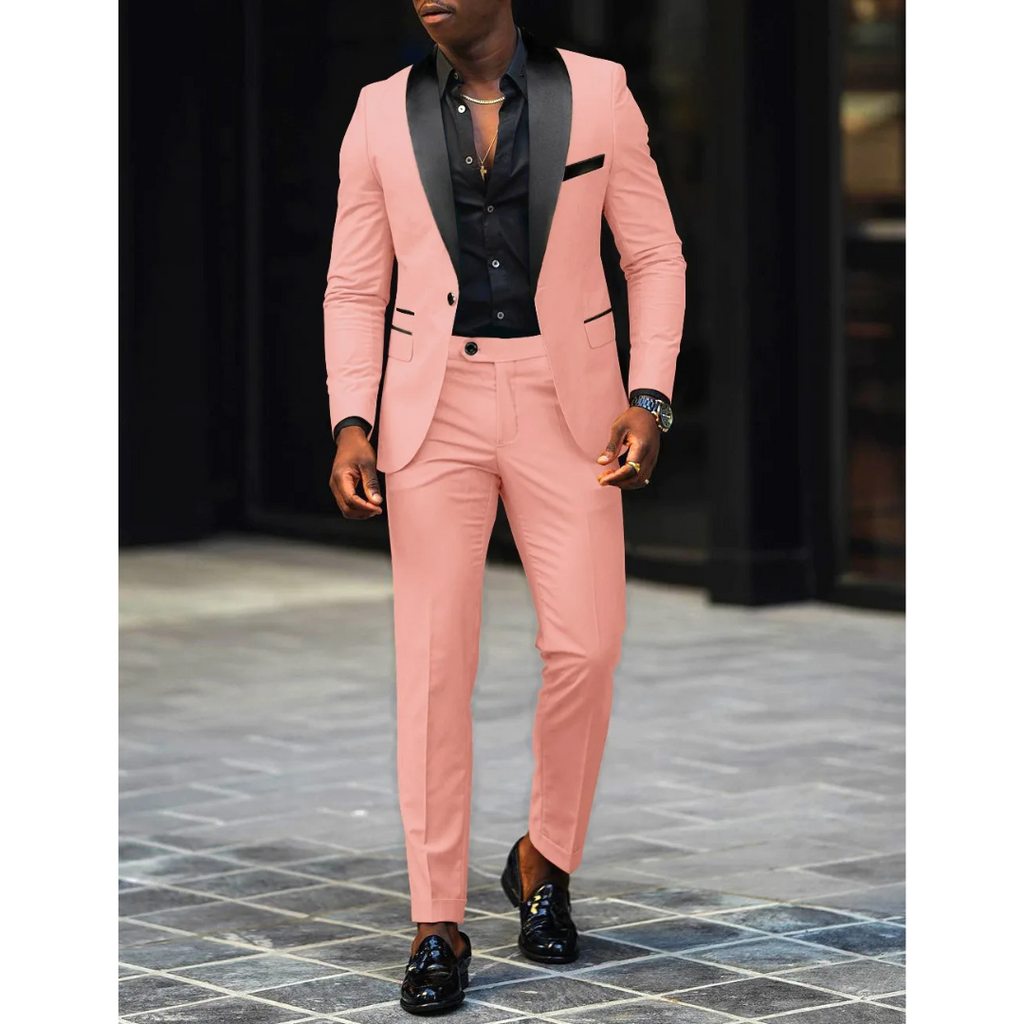 Notch Lapel Two Piece Suit for Men | Formal Wedding Occasion
