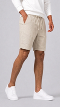 Linen Relaxed Fit Shorts for Men | Elasticated Drawstring Waist