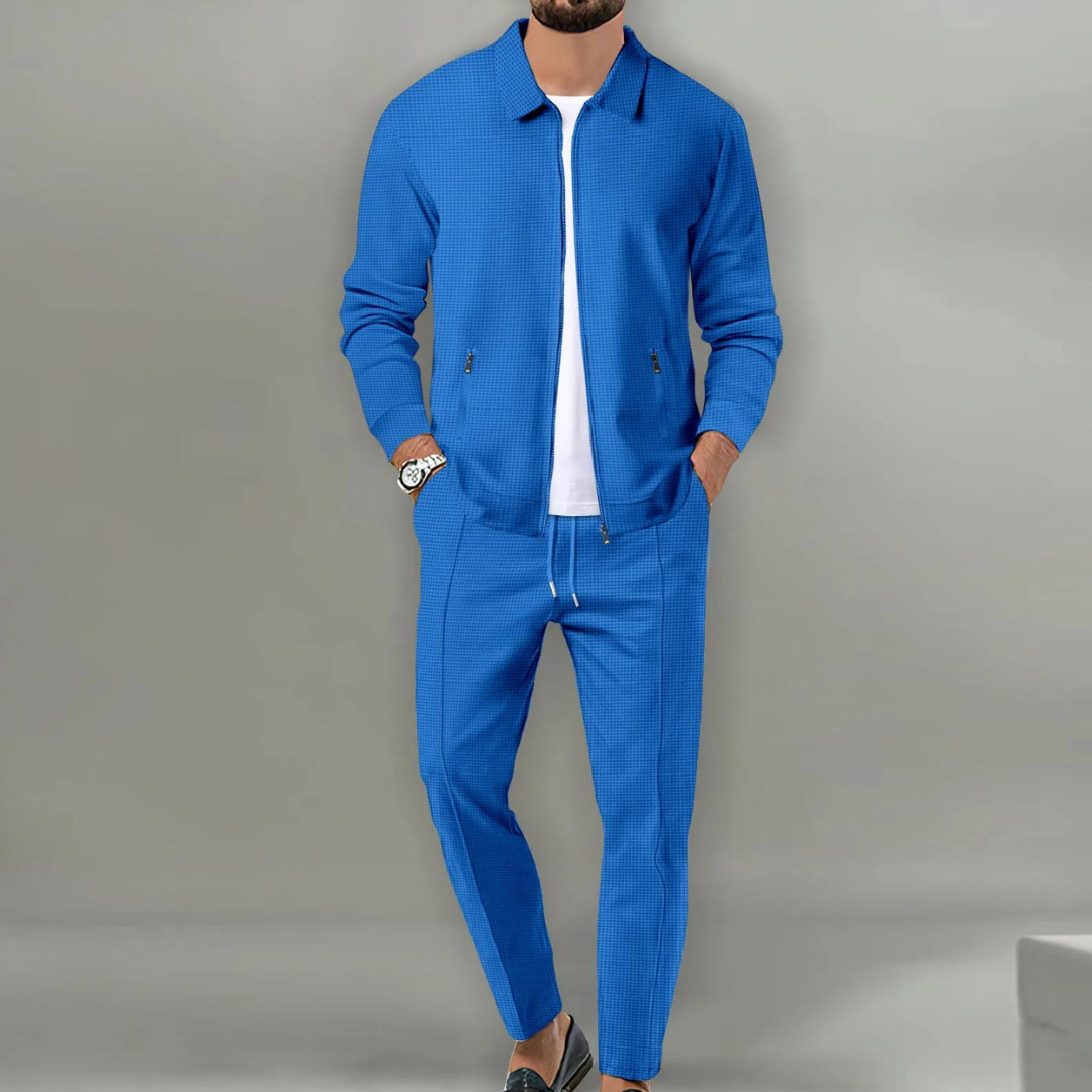 Casual Cardigan Style Top Set with Coordinated Pieces for Men