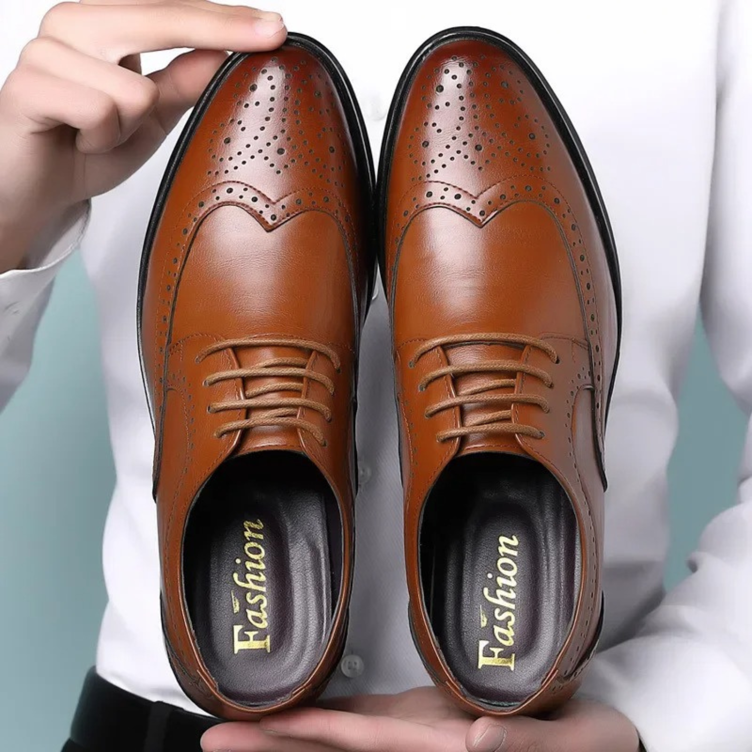 Men Shoes | Lace-up with perforated detail and closed lacing