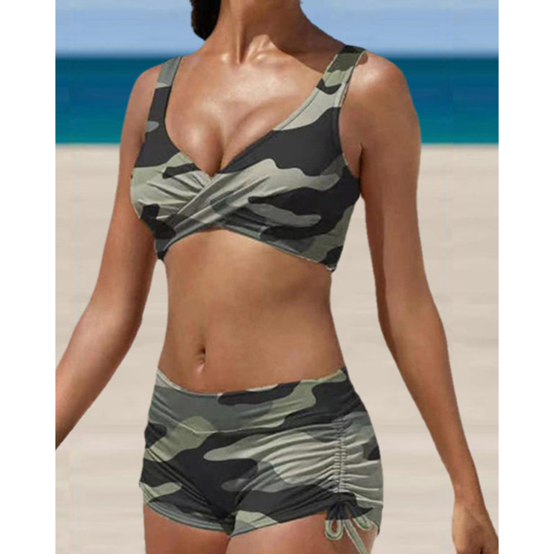 Women Bikini Set | Wide Strap Wrap Top & Shorts