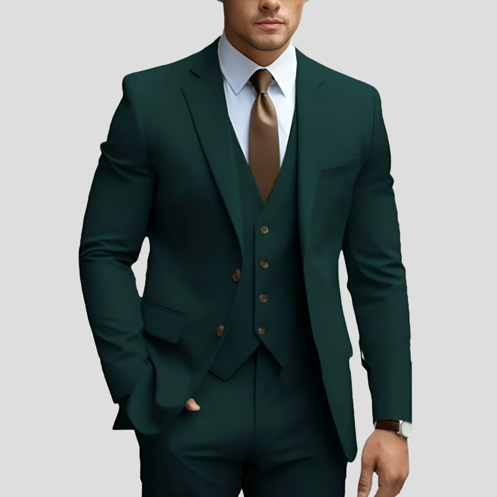 Men Suit | Three Piece Blazer Vest Trouser Set