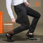 Stretch Loose Fit Trousers with Elastic Waist for Men | Work and Casual Wear