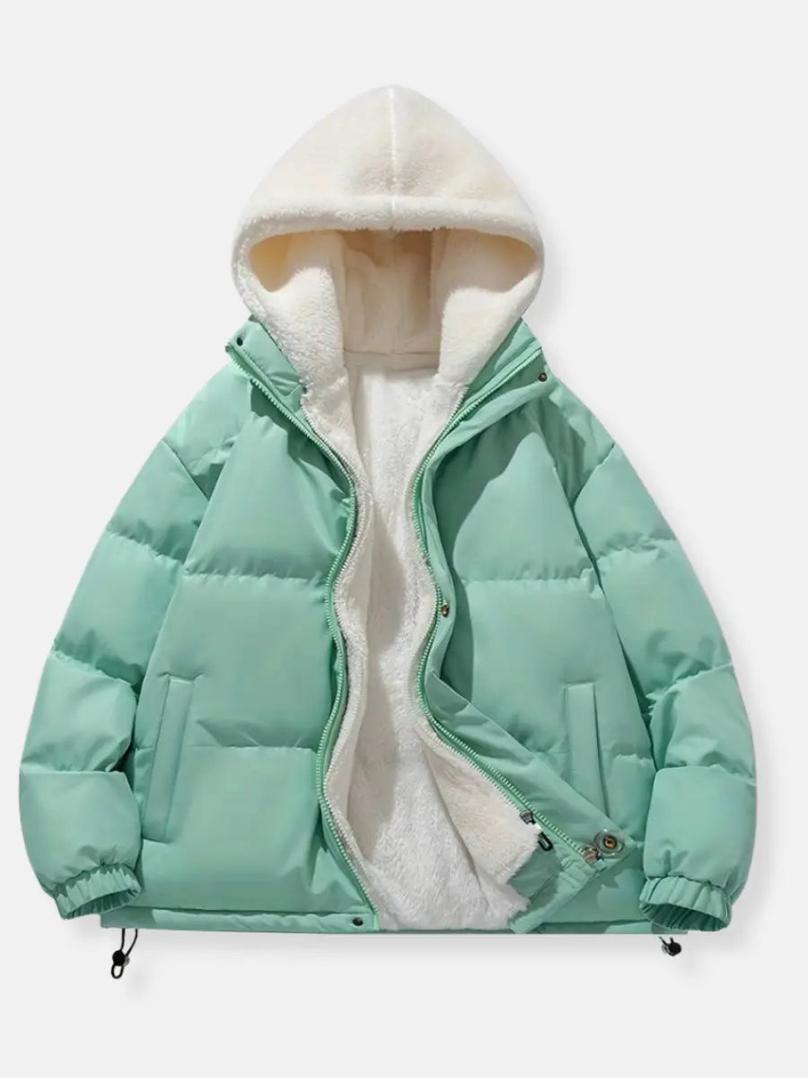 Women Jacket | Quilted design with hood and zip closure