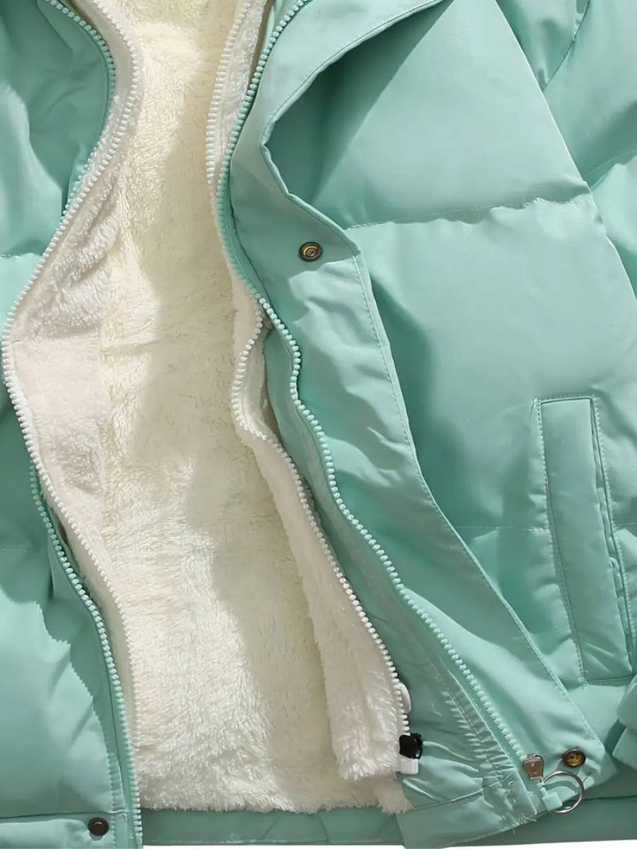 Women Jacket | Quilted design with hood and zip closure