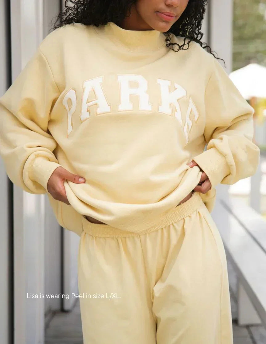 Heavyweight Fleece Varsity Sweatshirt for Men | Oversized Crewneck