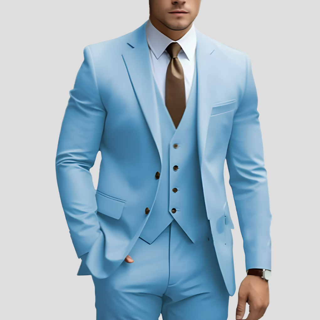 Men Suit | Three Piece Blazer Vest Trouser Set