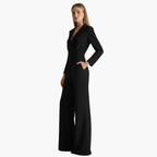 Women Jumpsuit | Wide-leg fit with shirt collar and button front