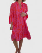 Floral Print Bell Sleeve V-Neck Dress for Women | Summer Boho