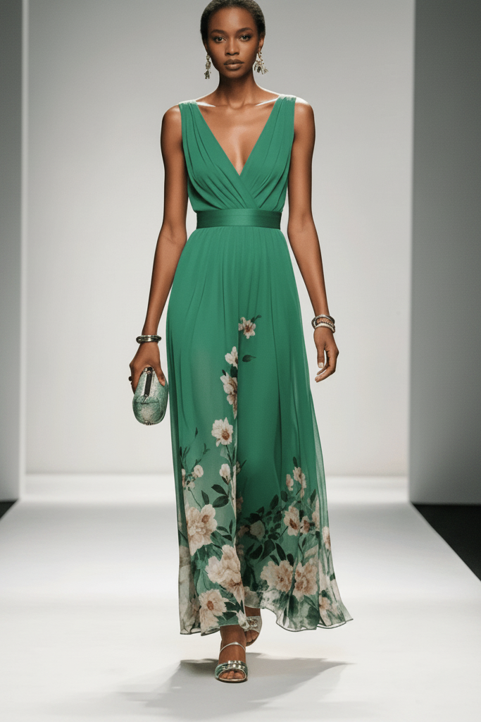 Floral Print Maxi Dress for Women | Lightweight Summer Occasion