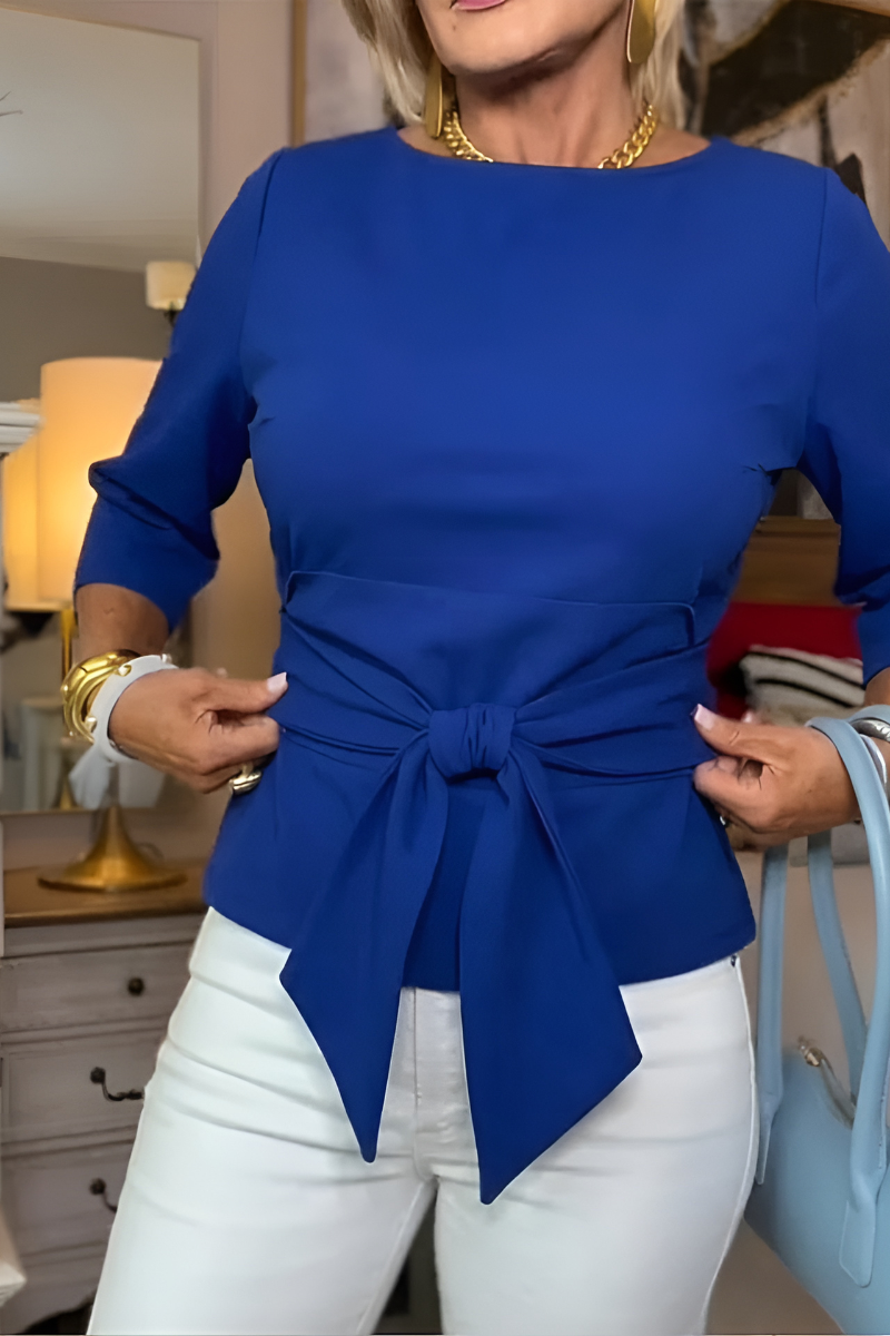 Bow Waist Tie Top for Women | Adjustable Fitted Style