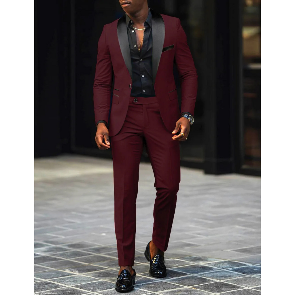 Notch Lapel Two Piece Suit for Men | Formal Wedding Occasion