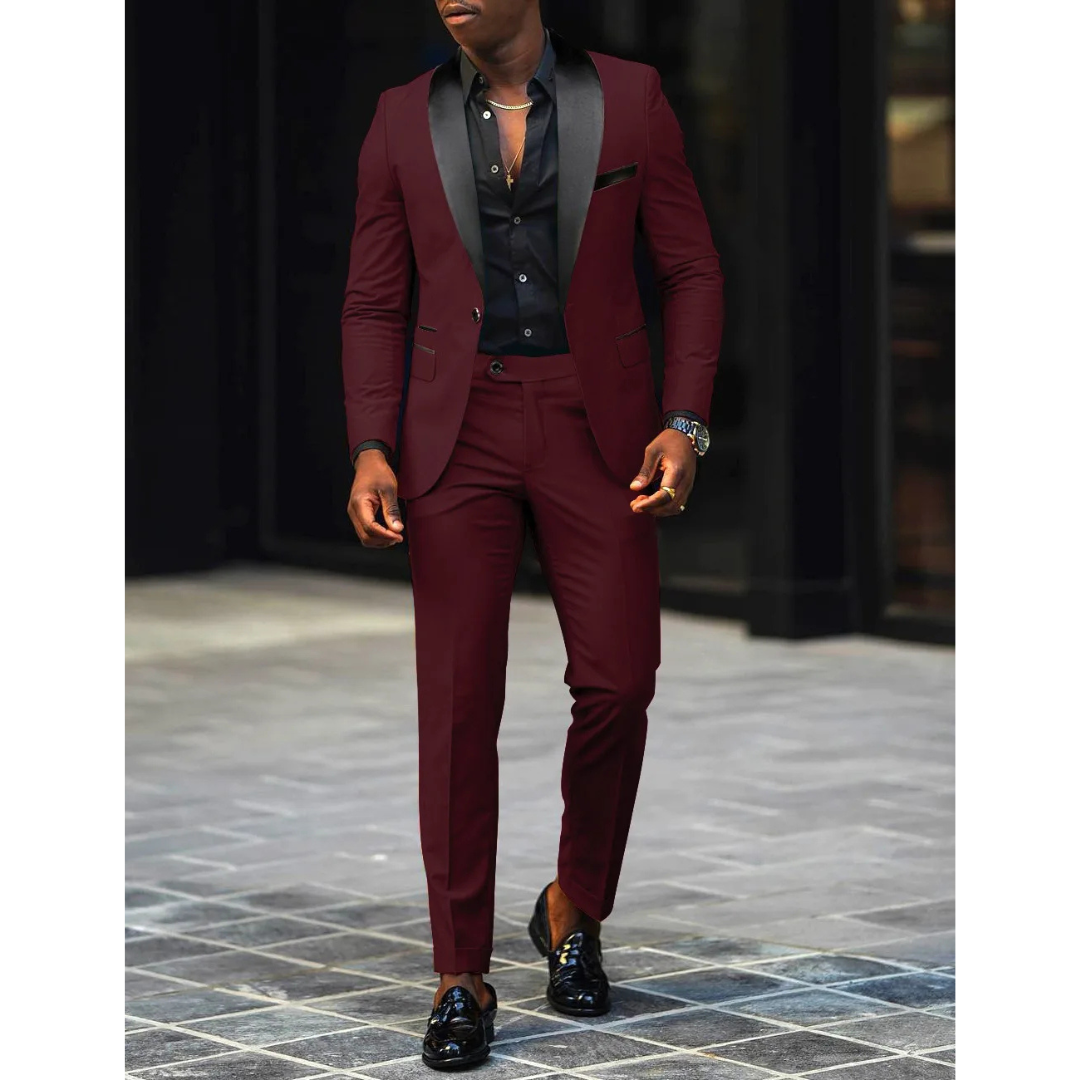 Notch Lapel Two Piece Suit for Men | Formal Wedding Occasion