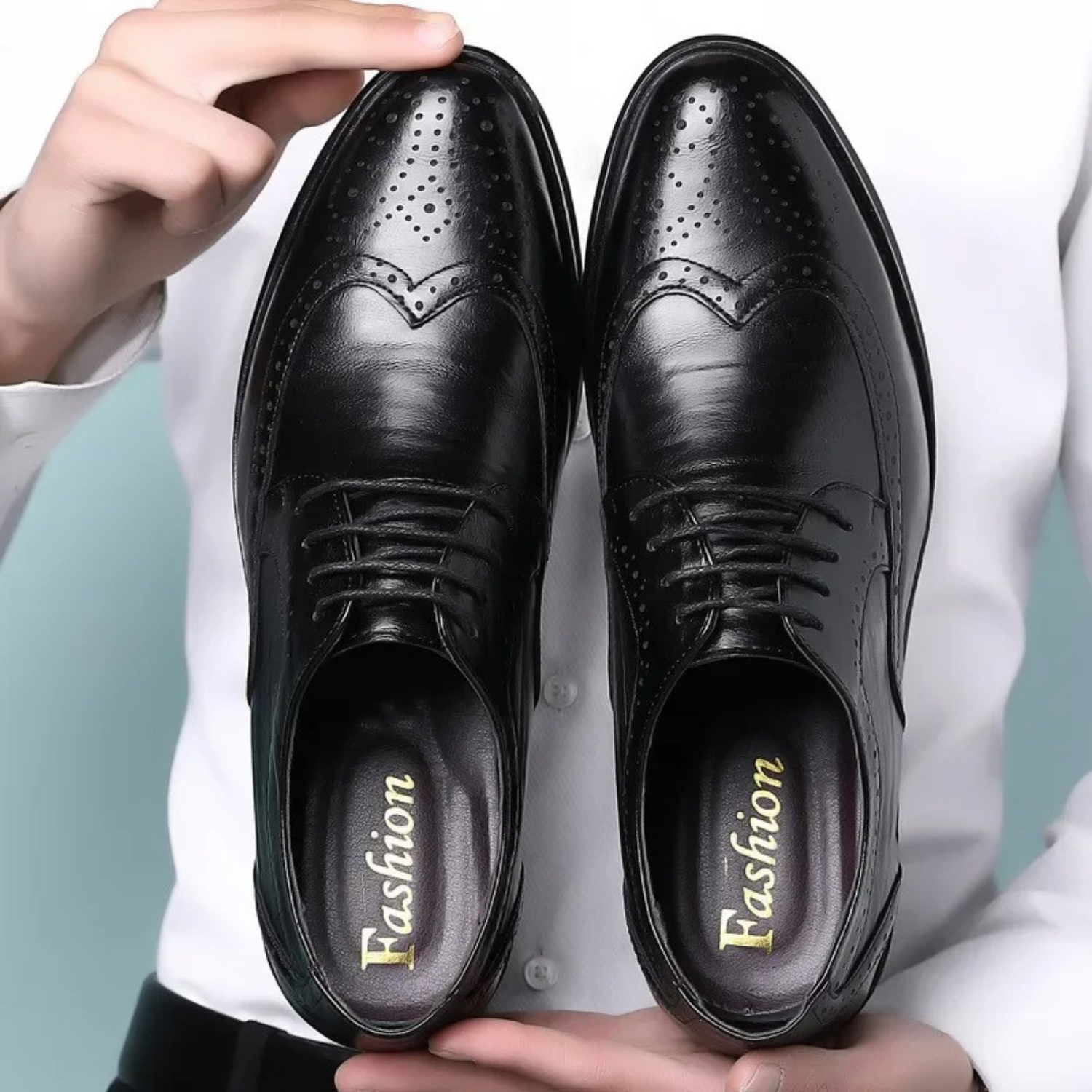 Men Shoes | Lace-up with perforated detail and closed lacing