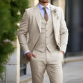 Champagne 3-Piece Suit for Men | Blazer Waistcoat and Trousers Set