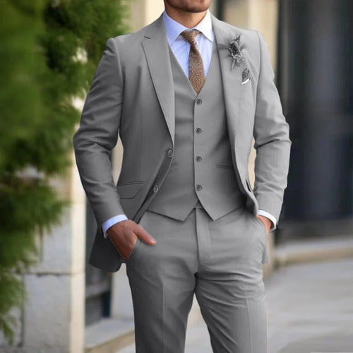 Champagne 3-Piece Suit for Men | Blazer Waistcoat and Trousers Set