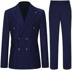 Double Breasted Slim Fit Two Piece Suit for Men | Wedding and Business Wear
