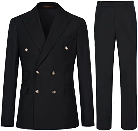 Double Breasted Slim Fit Two Piece Suit for Men | Wedding and Business Wear