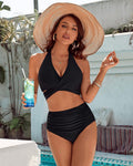 Women Bikini | Halter Neck Wrap Front High Waist