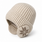 Fleece Lined Ribbed Knit Winter Beanie Hat with Ear Flaps for Men | Cold Weather